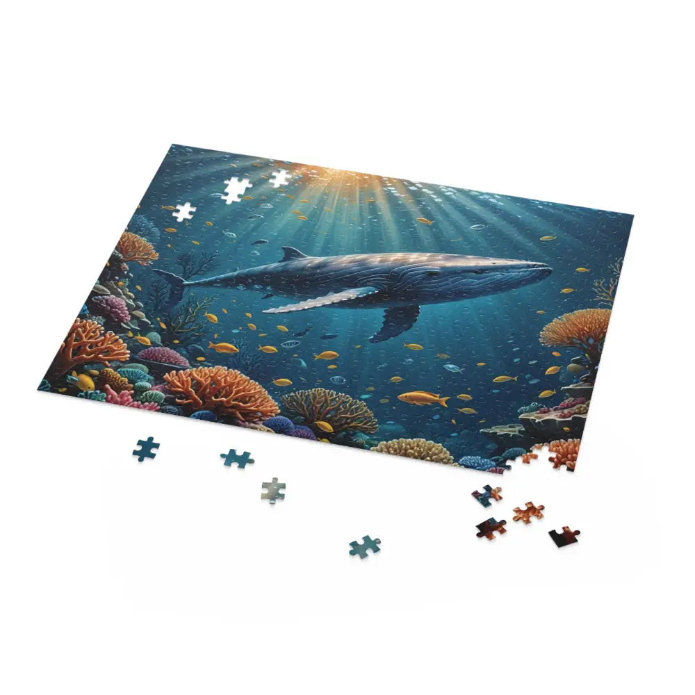 Whale-themed jigsaw puzzle from PixiOnyx Dreamscape Challenge showcasing ocean depths
