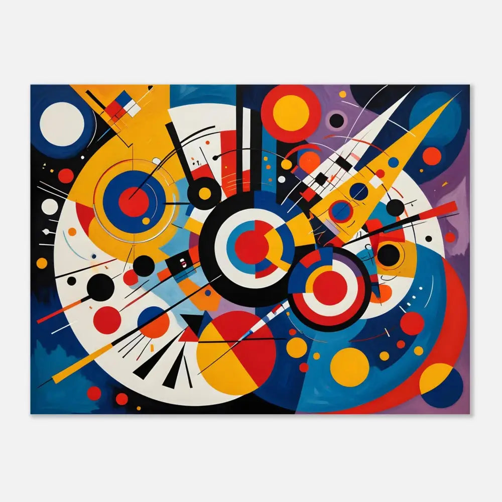 Abstract geometric painting displayed on the Fine Art Poster Dynamic Balance by PixiOnyx