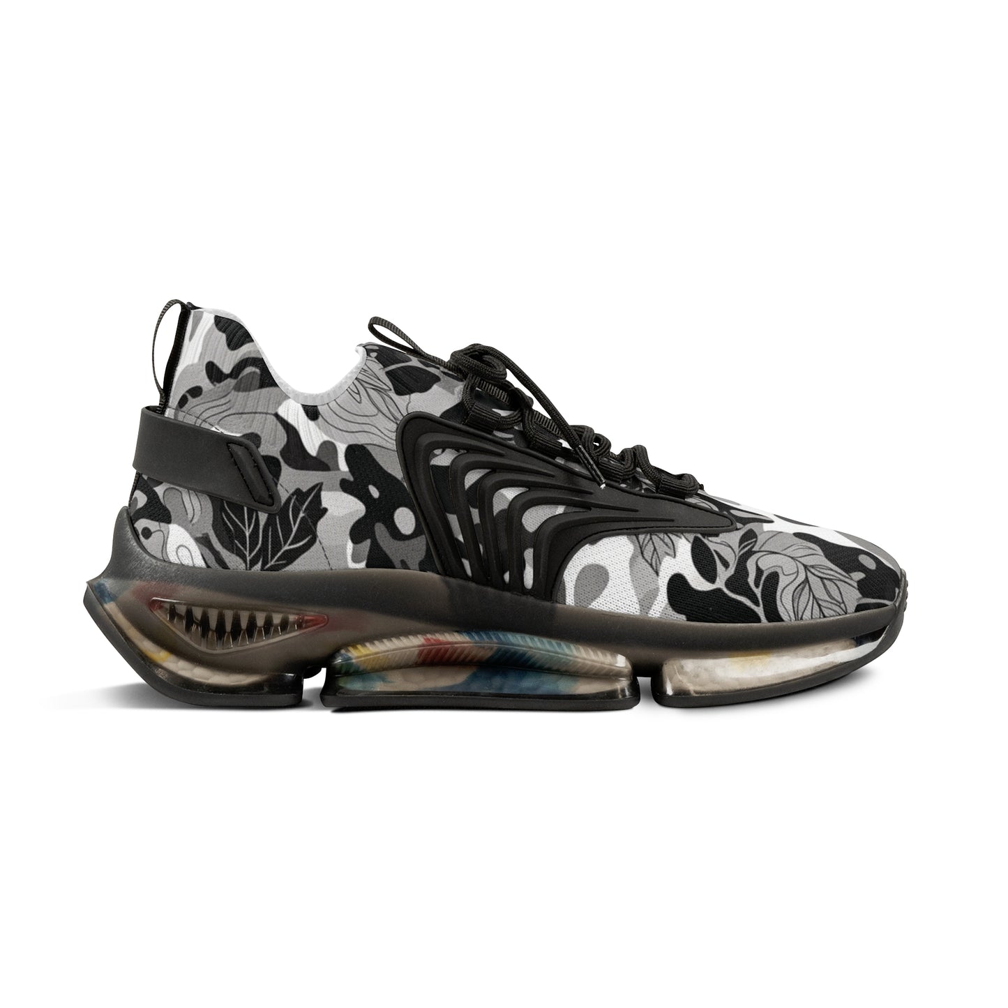 Men’s Mesh Sneakers - Monochrome Camouflage Athletic Trainers