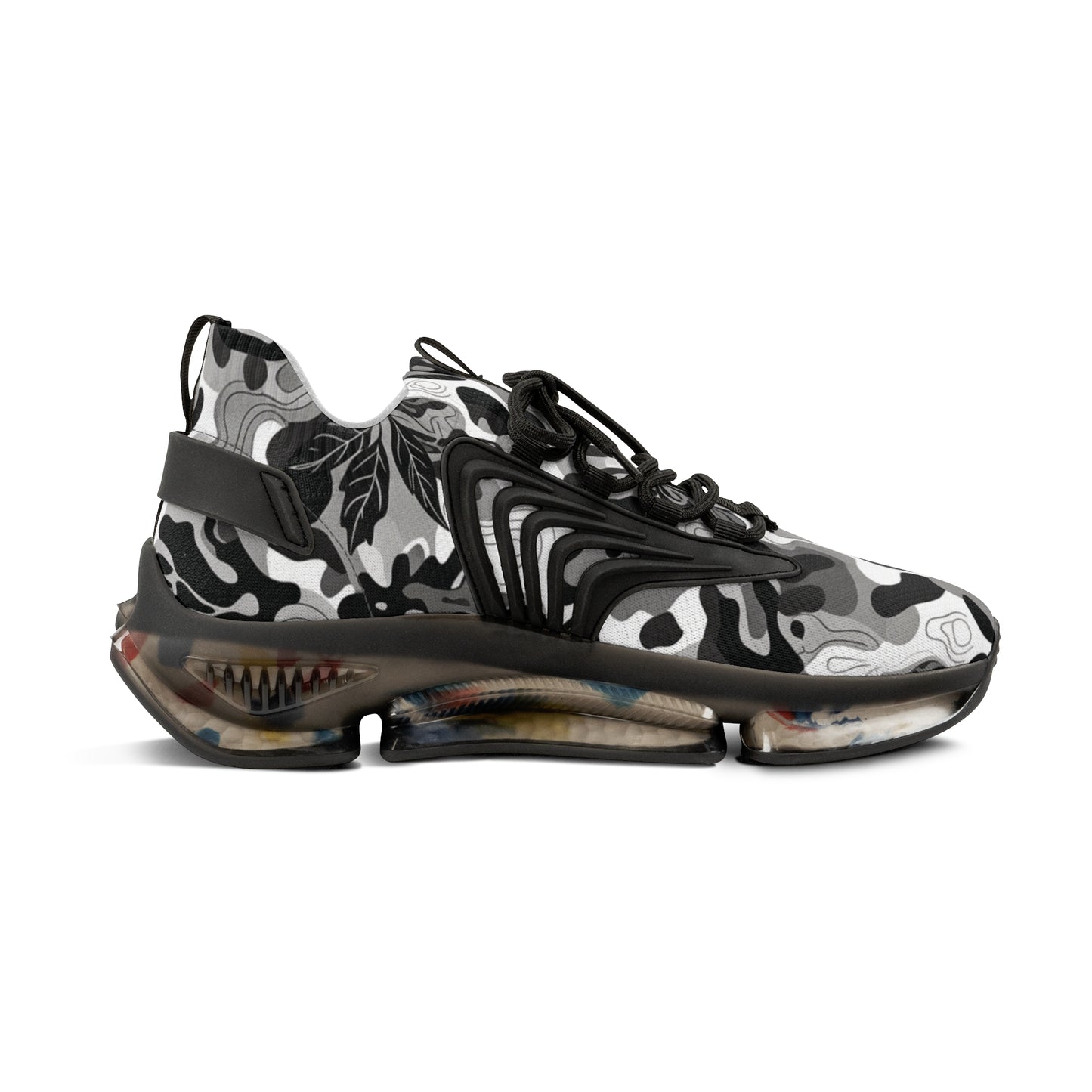 Men’s Mesh Sneakers - Monochrome Camouflage Athletic Trainers