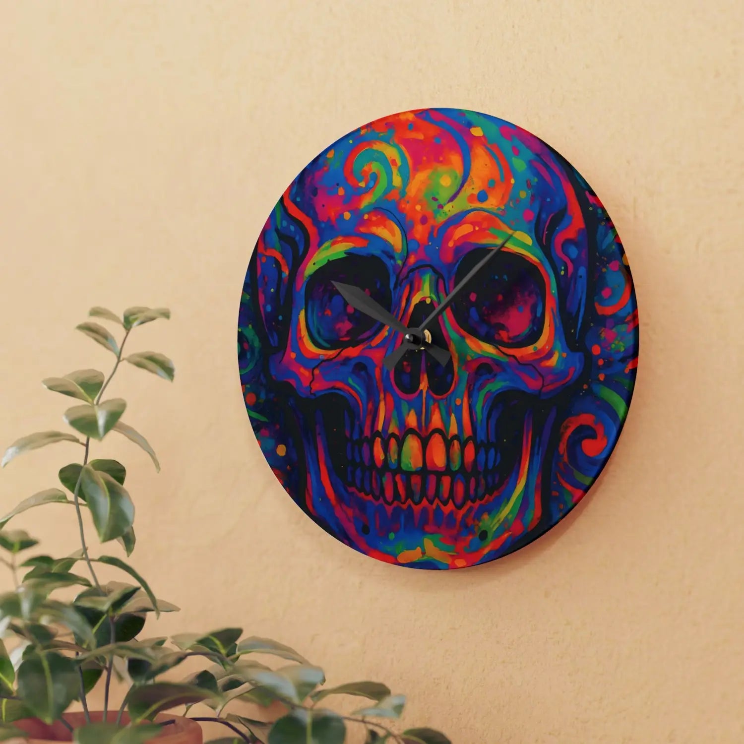 Psychedelic Timekeeping - PixiOnyx’s Bold Acrylic Wall Clock Collection