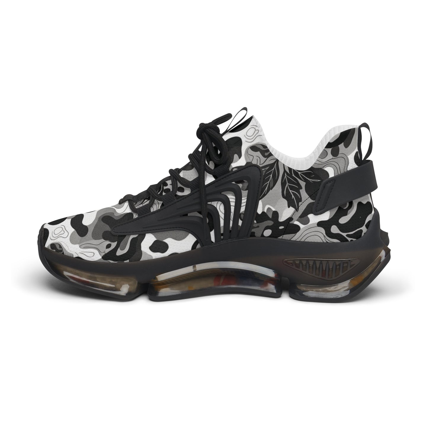 Women’s Mesh Sneakers - Monochrome Camouflage Athletic Trainers