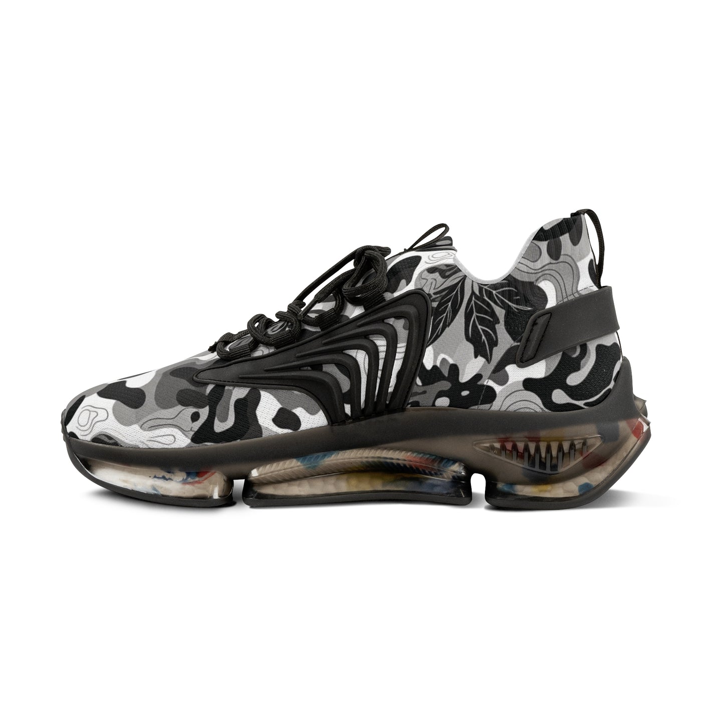 Men’s Mesh Sneakers - Monochrome Camouflage Athletic Trainers