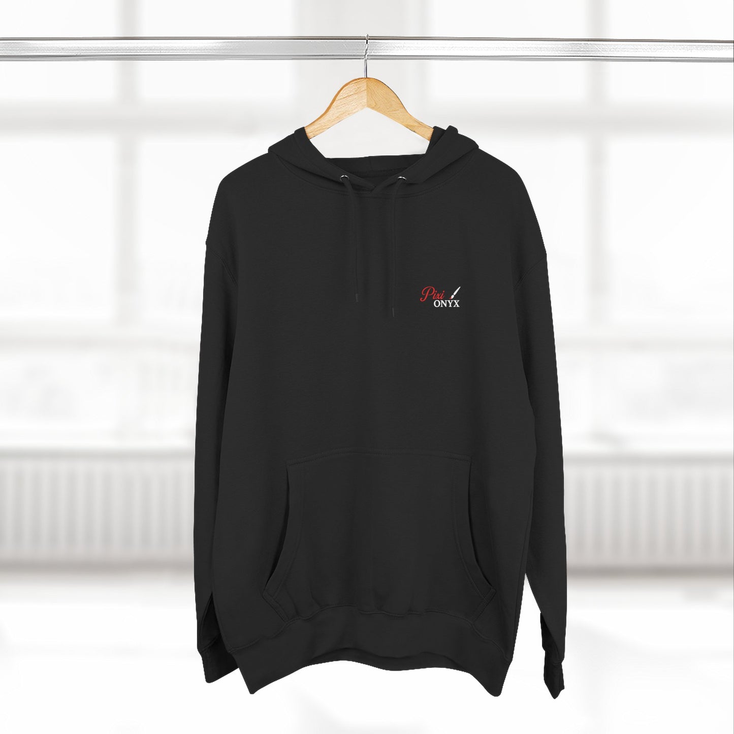 Unisex Geometric Dolphin Fleece Hoodie - Coastal Animal Graphic Pullover