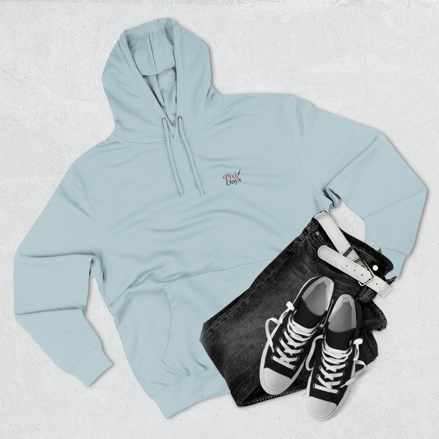 Unisex Geometric Dolphin Fleece Hoodie - Coastal Animal Graphic Pullover