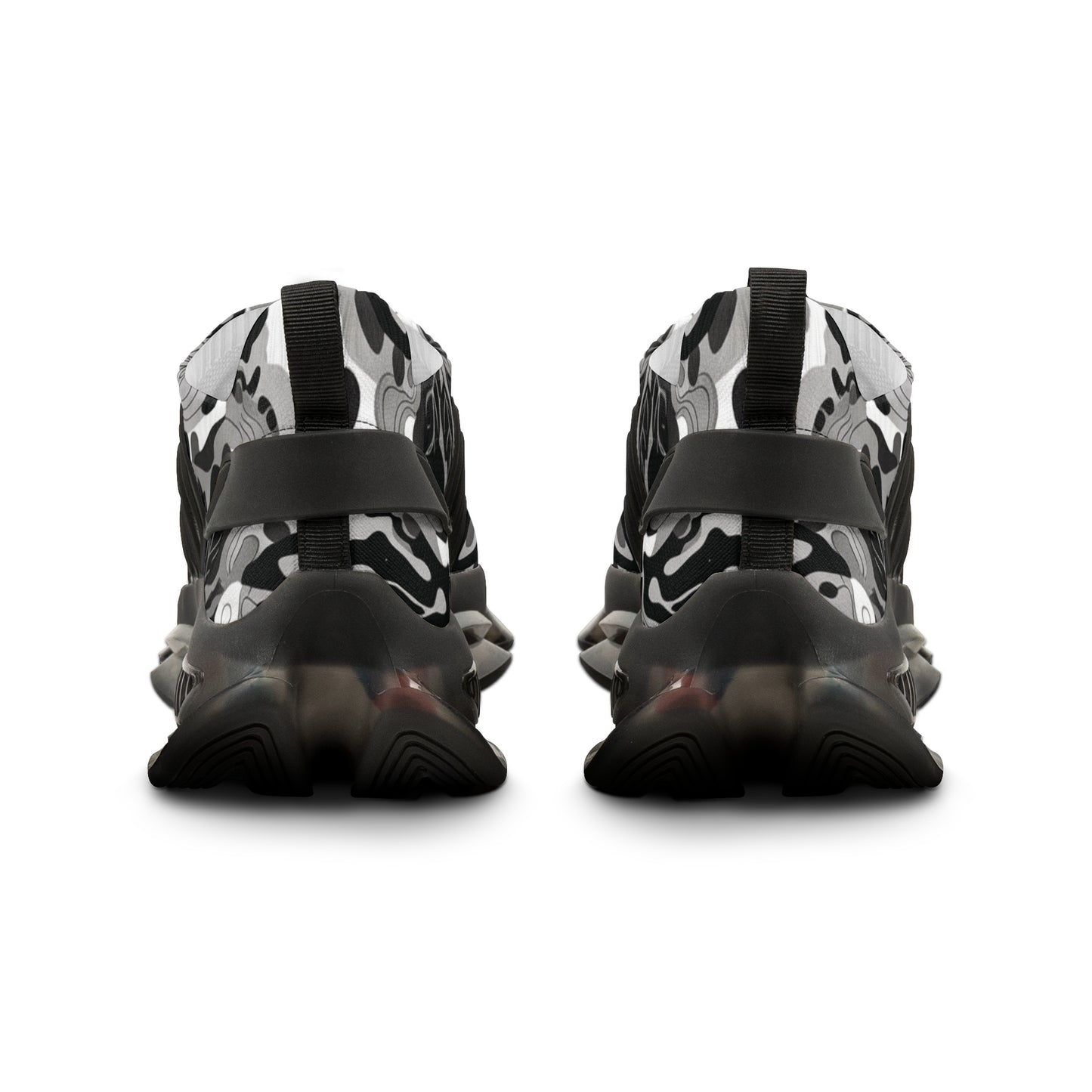 Men’s Mesh Sneakers - Monochrome Camouflage Athletic Trainers
