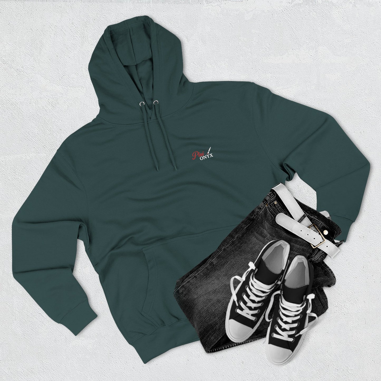 Unisex Geometric Dolphin Fleece Hoodie - Coastal Animal Graphic Pullover