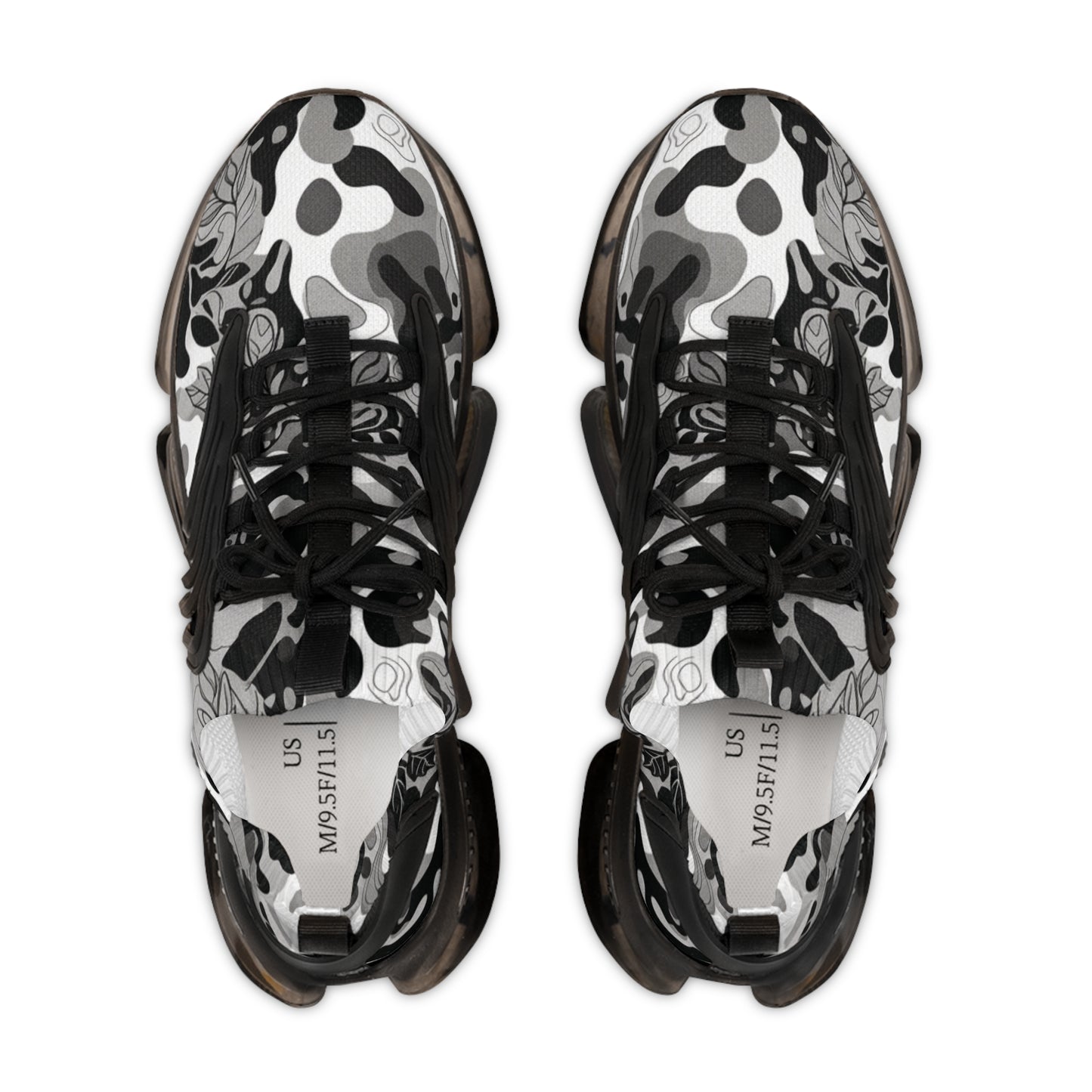 Men’s Mesh Sneakers - Monochrome Camouflage Athletic Trainers