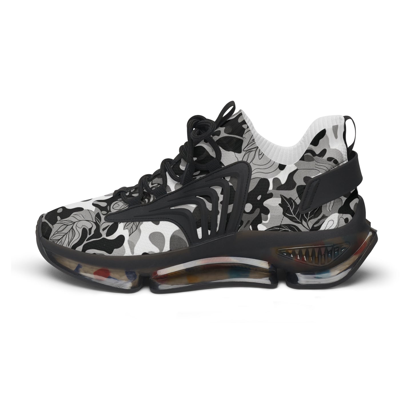 Women’s Mesh Sneakers - Monochrome Camouflage Athletic Trainers