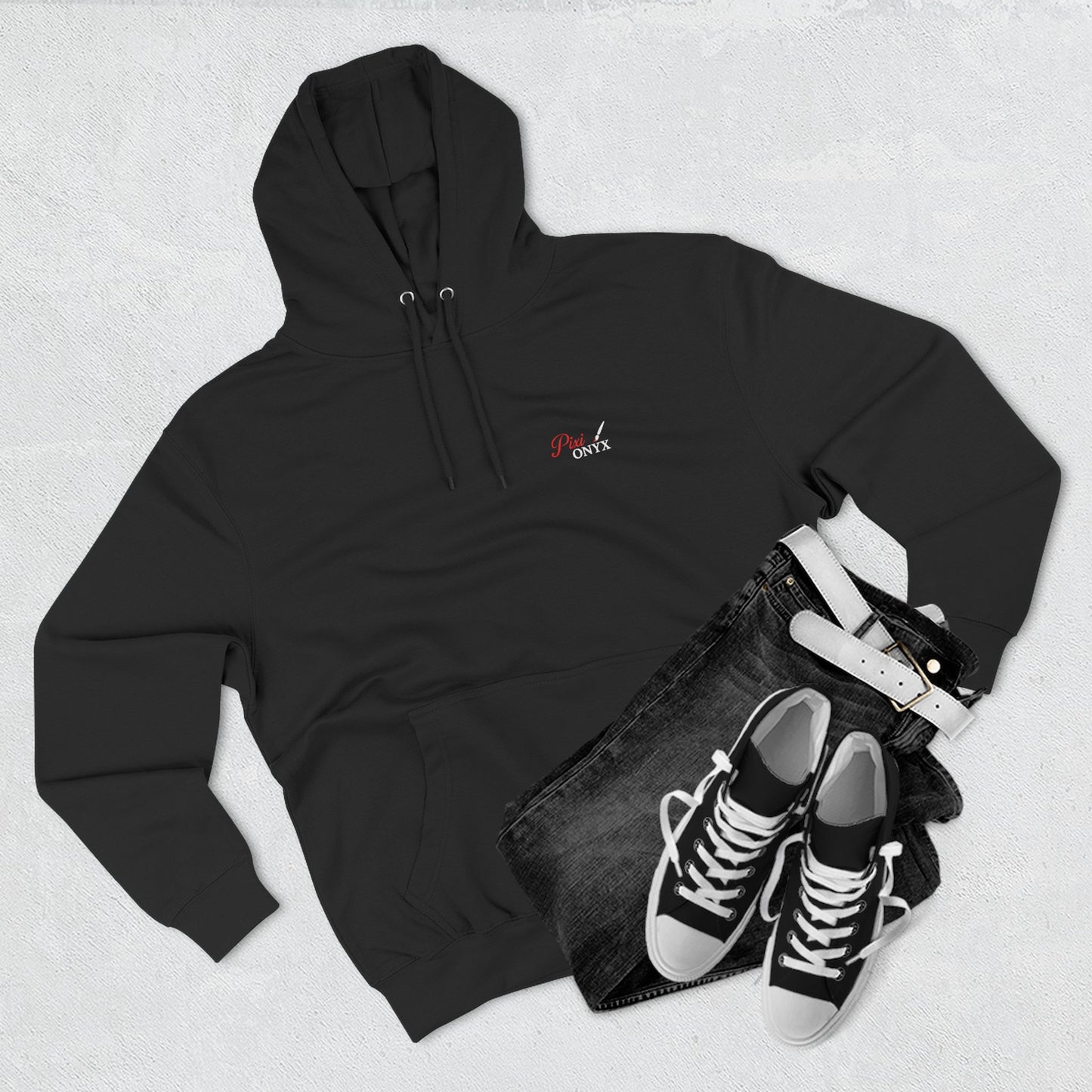 Unisex Geometric Dolphin Fleece Hoodie - Coastal Animal Graphic Pullover