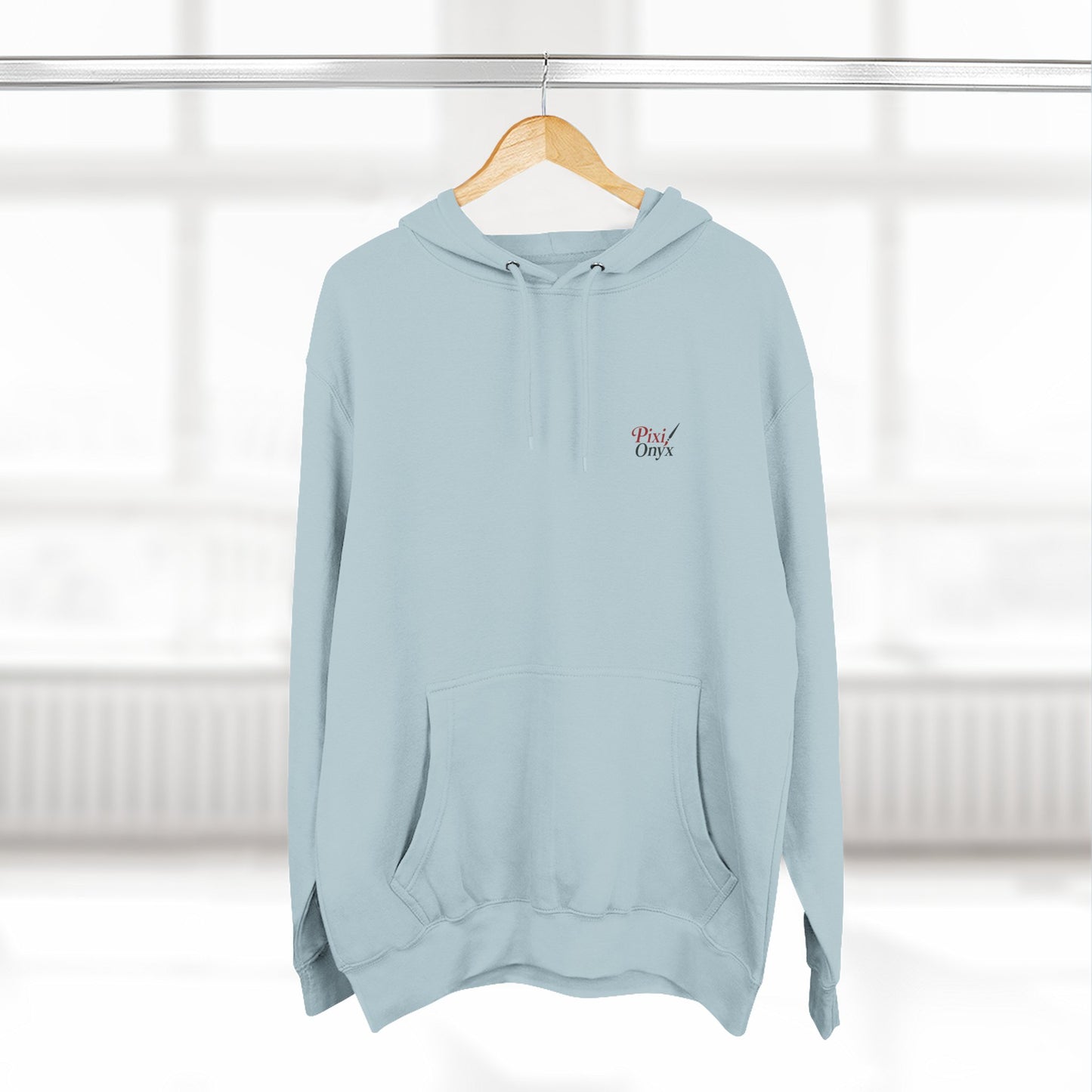 Unisex Geometric Dolphin Fleece Hoodie - Coastal Animal Graphic Pullover