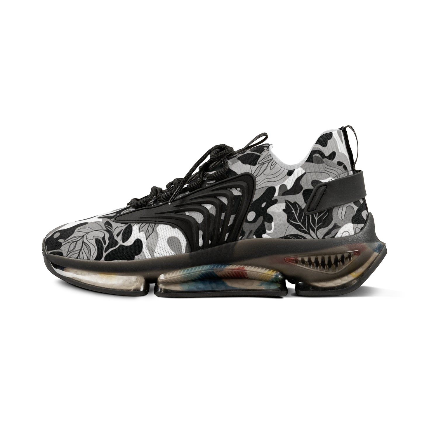 Men’s Mesh Sneakers - Monochrome Camouflage Athletic Trainers
