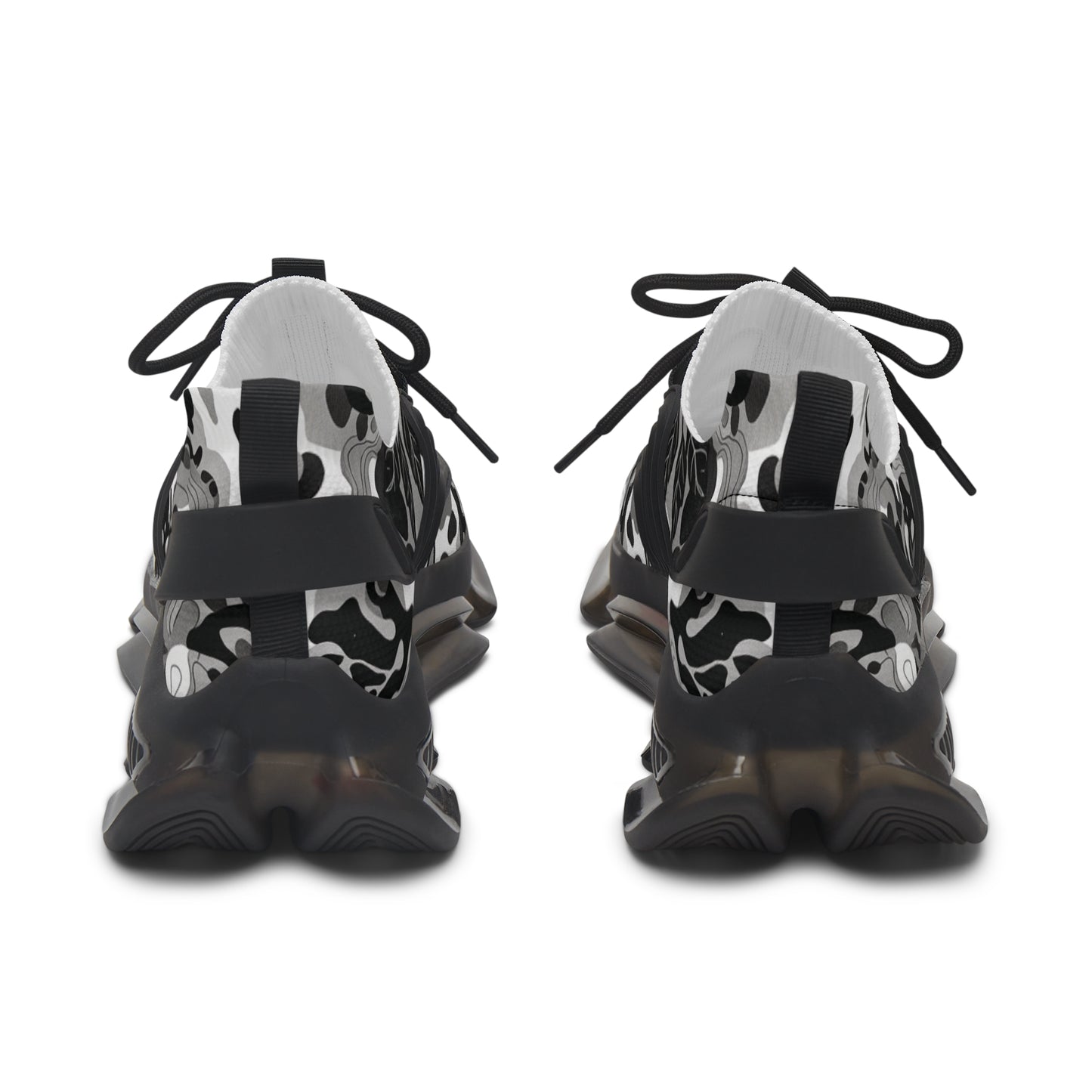 Women’s Mesh Sneakers - Monochrome Camouflage Athletic Trainers