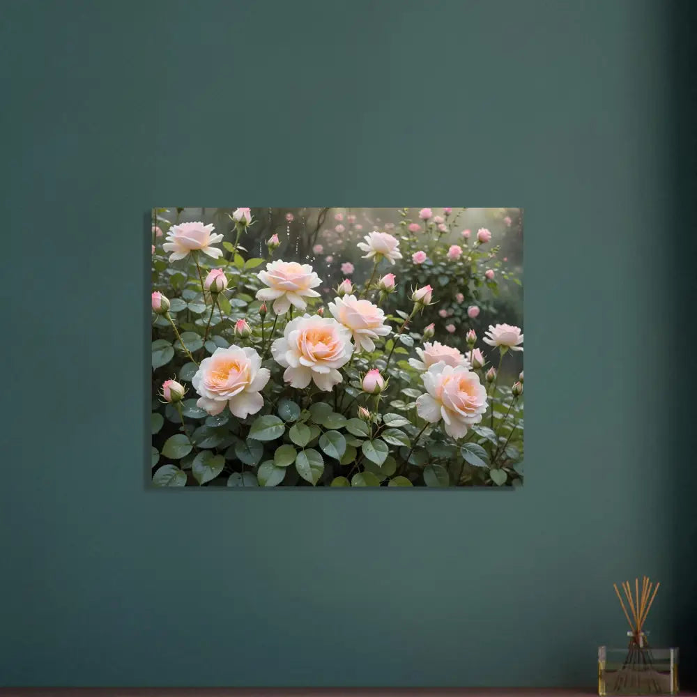 Floral canvas art Aluminum Print Soft Petal Symphony PixiOnyx Botanical Dreamscape