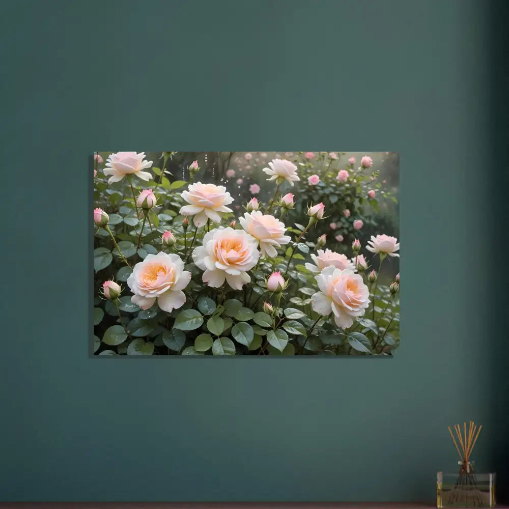 Floral wall art Aluminum Print Soft Petal Symphony PixiOnyx Botanical Dreamscape