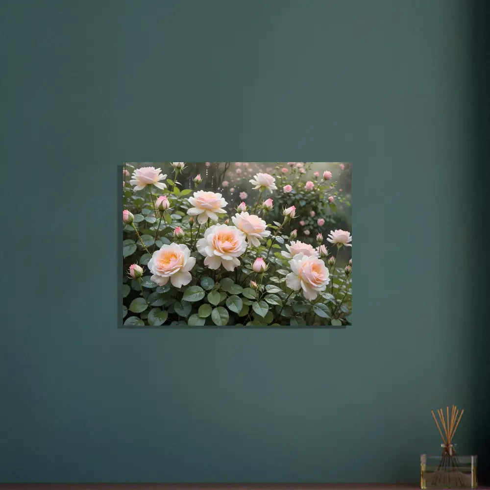 Floral canvas wall art Aluminum Print Soft Petal Symphony PixiOnyx Botanical Dreamscape