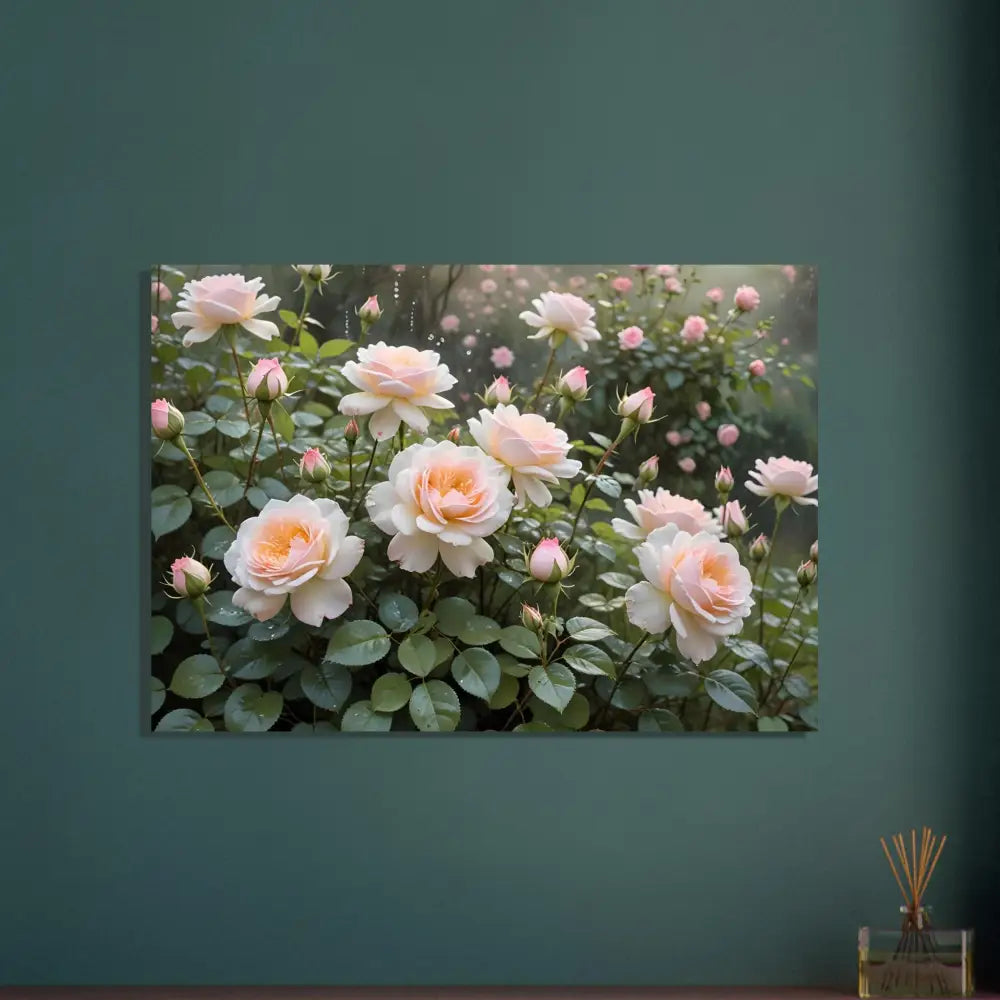 Floral canvas print Aluminum Print Soft Petal Symphony PixiOnyx Botanical Dreamscape
