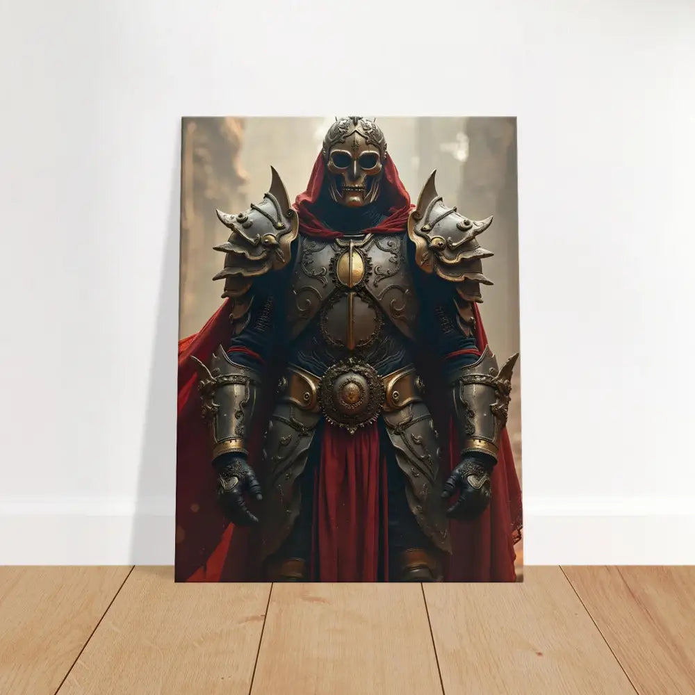 Framed artwork of a menacing armored warrior for PixiOnyx Battlelord Wall Art