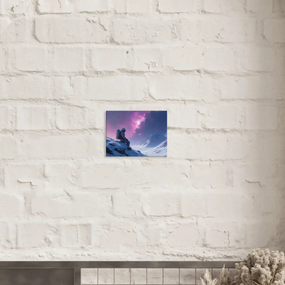 Mountain landscape canvas from Astronaut Canvas Void Solitude PixiOnyx cosmic wall print