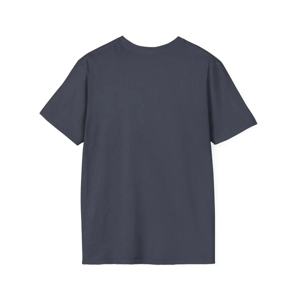 Solid dark gray unisex softstyle T-shirt with ribbed knit collar and shoulder tape stabilizes
