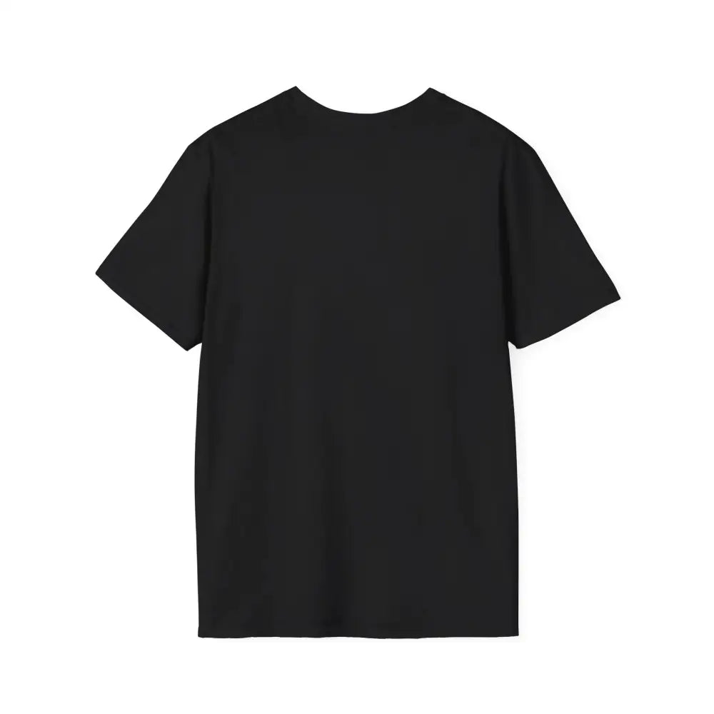 Plain black short-sleeve crewneck t-shirt with ribbed knit collar and shoulder tape stabilizes