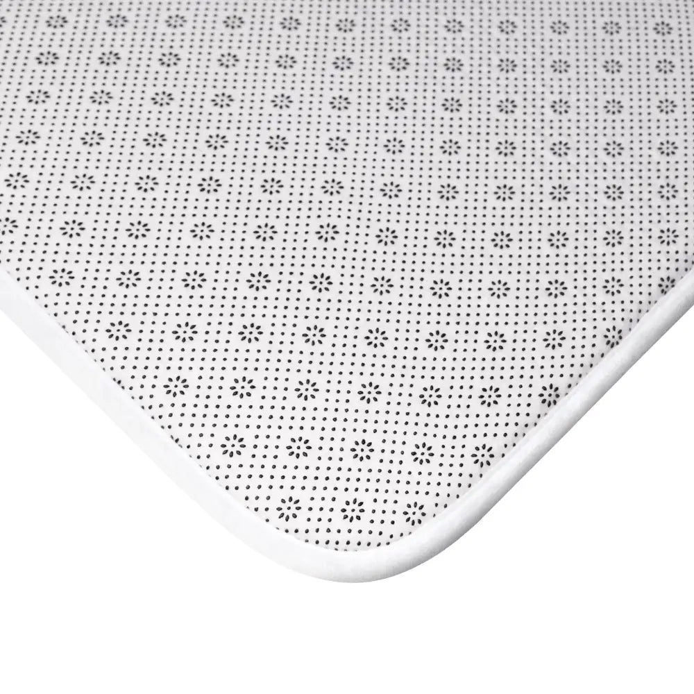 Non-slip rug backing on Bath Mat Tropical Wave by PixiOnyx Coastal Bloom Underfoot