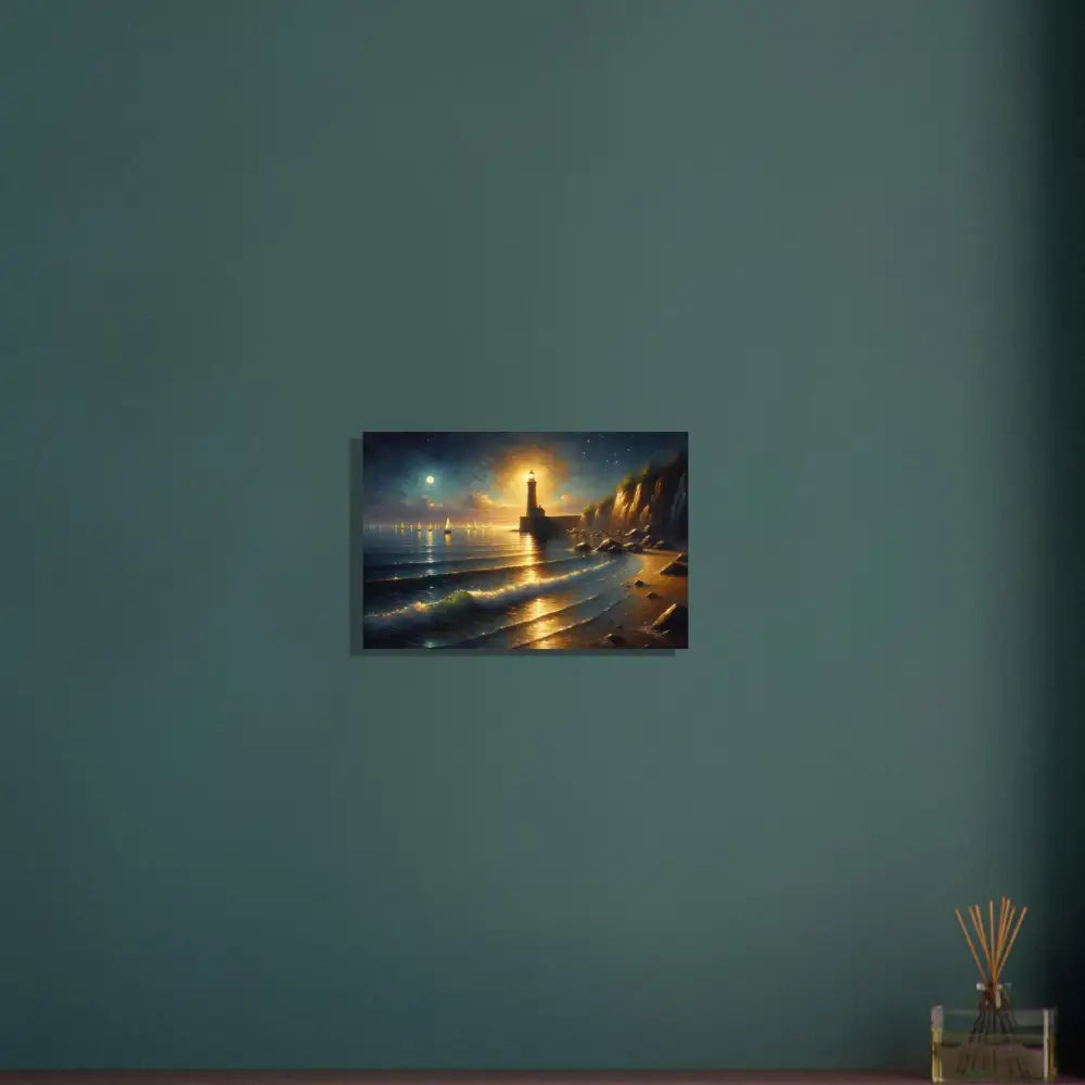 Lighthouse painting on canvas from Beacon of the Quiet Tide fine art poster by PixiOnyx