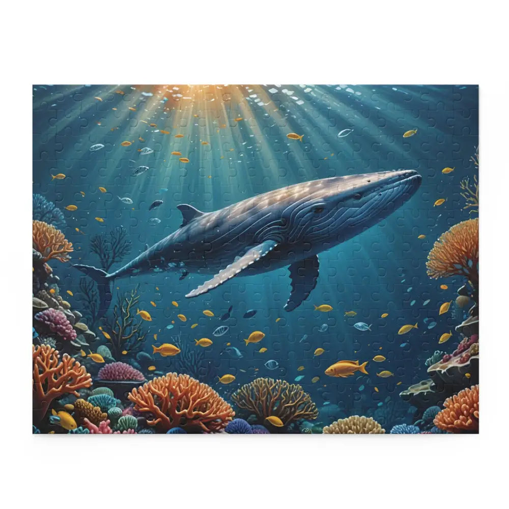 Whale-themed jigsaw puzzle featuring ocean depths in PixiOnyx Dreamscape Challenge