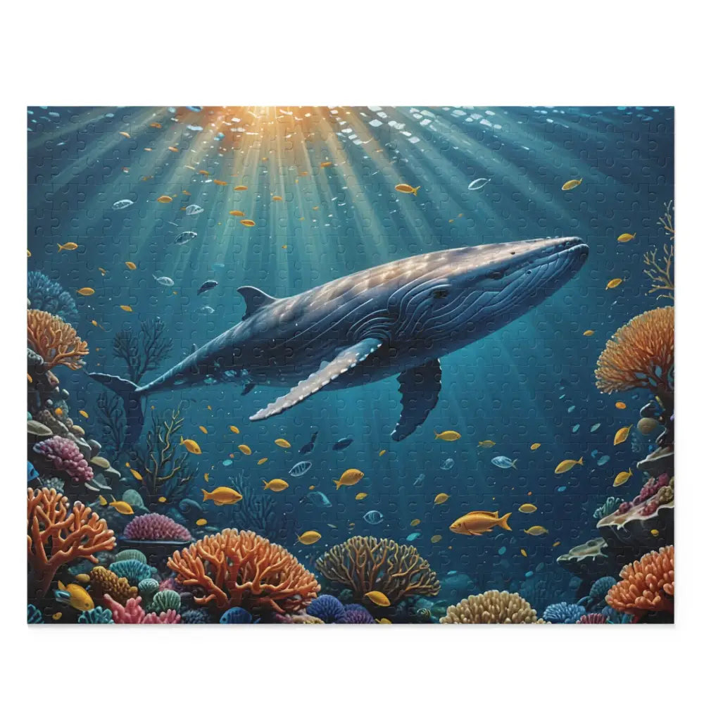Underwater whale puzzle featuring a blue whale amidst ocean depths for PixiOnyx Dreamscape Challenge