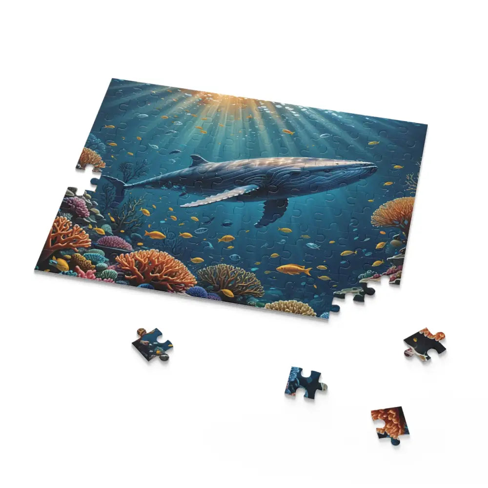 Whale-themed jigsaw puzzle from Blue Whale Jigsaw Puzzle Ocean Depths PixiOnyx Dreamscape Challenge