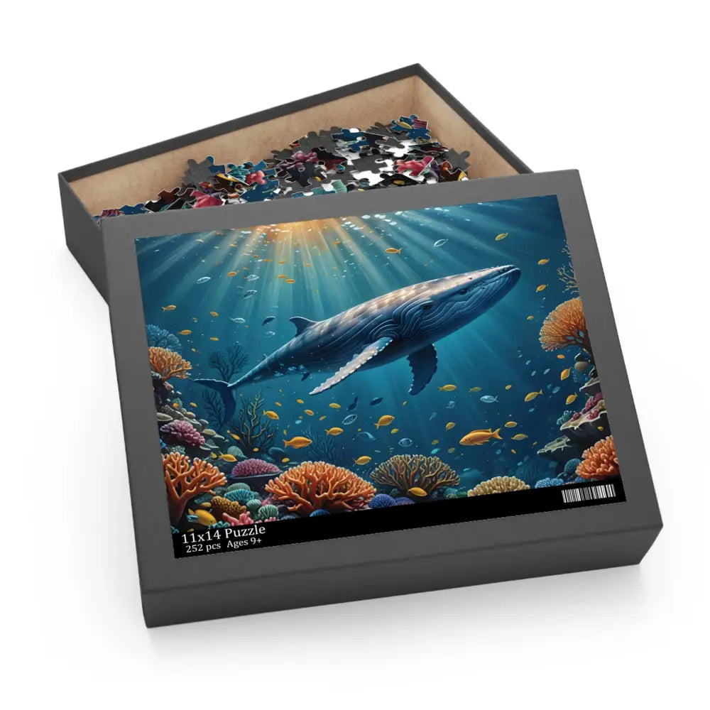 Whale-themed jigsaw puzzle featuring ocean depths scene for PixiOnyx Dreamscape Challenge