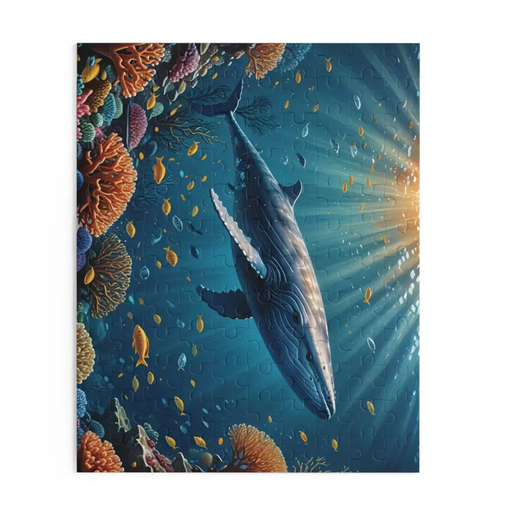 Blue Whale Jigsaw Puzzle featuring detailed ocean depths image by PixiOnyx Dreamscape