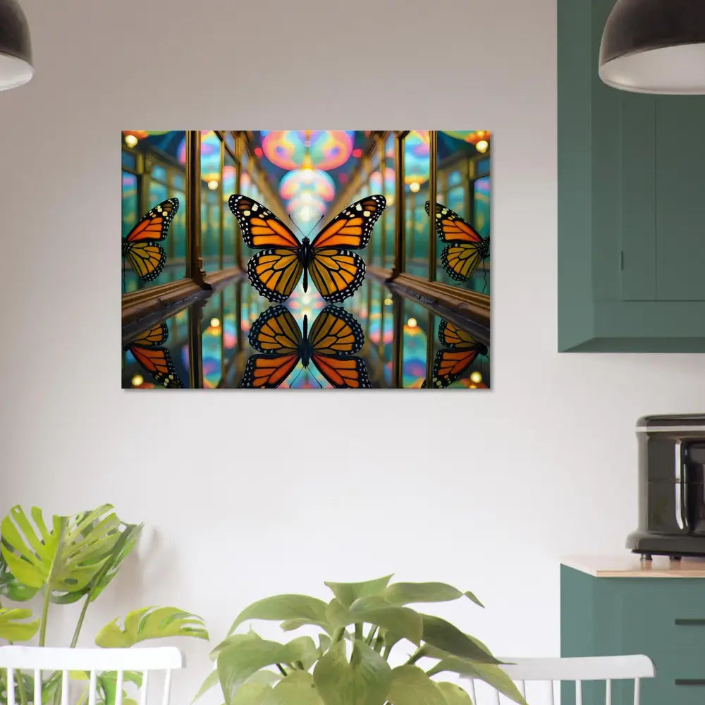 Butterfly reflection art on PixiOnyx Kaleidoscopic Nature Wrap Canvas