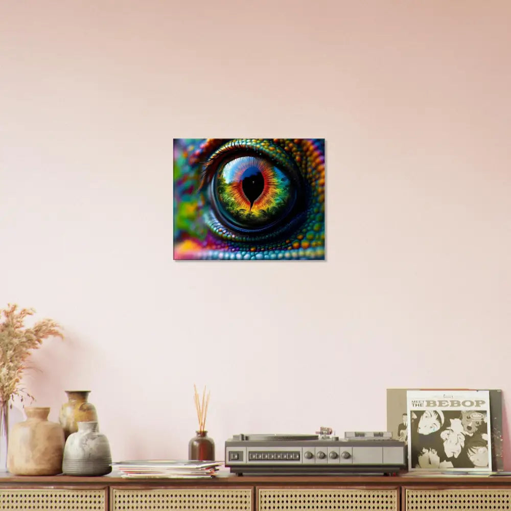 Colorful reptile eye art on Canvas Chameleons Prism PixiOnyx Hypnotic Gaze artwork