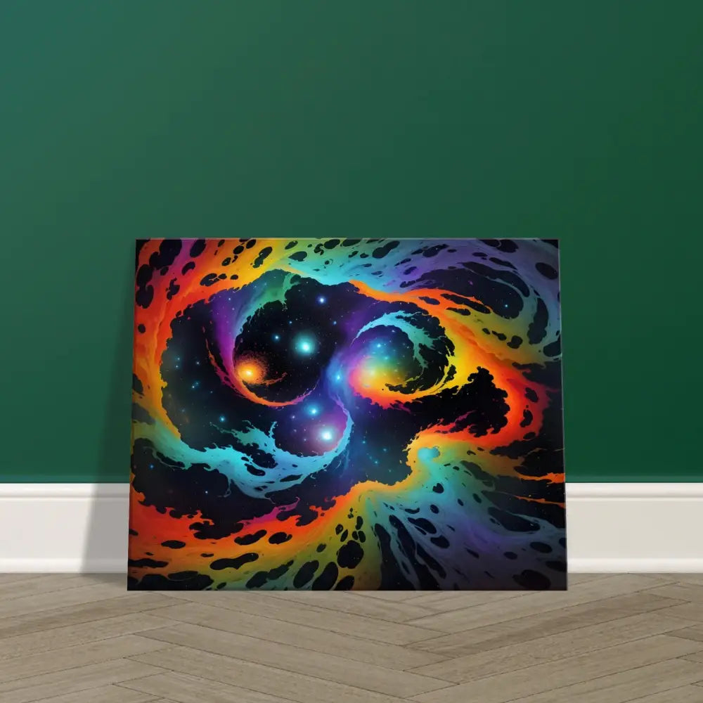 Colorful nebula artwork on Canvas Cosmic Tides PixiOnyx Abstract Dreamscape
