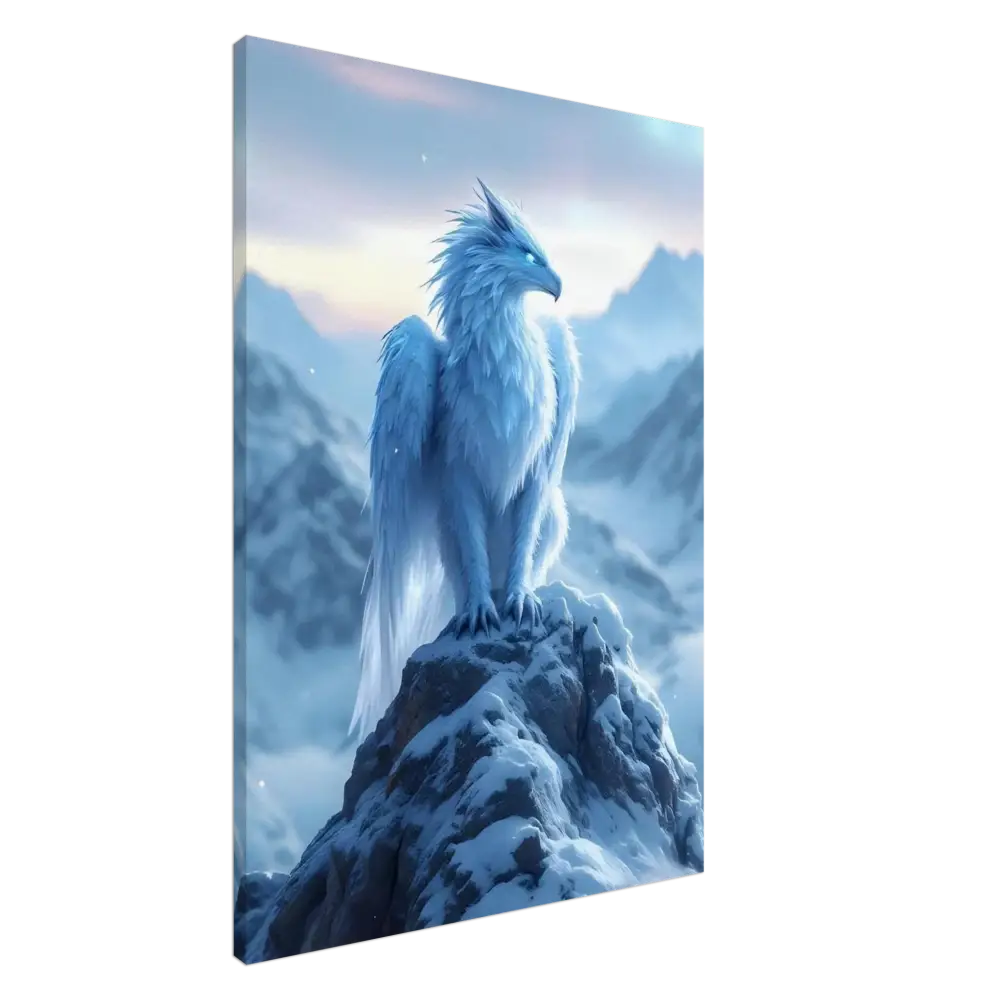 Framed fantasy art print featuring a Gryphon from PixiOnyx Fantasy Canvas series