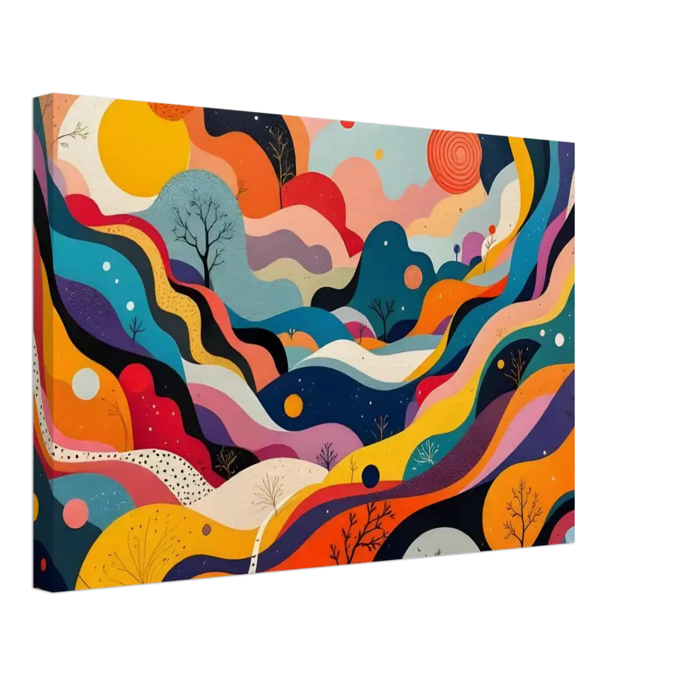 Colorful abstract landscape painting from Canvas Psychedelic Landscape Flowstate series