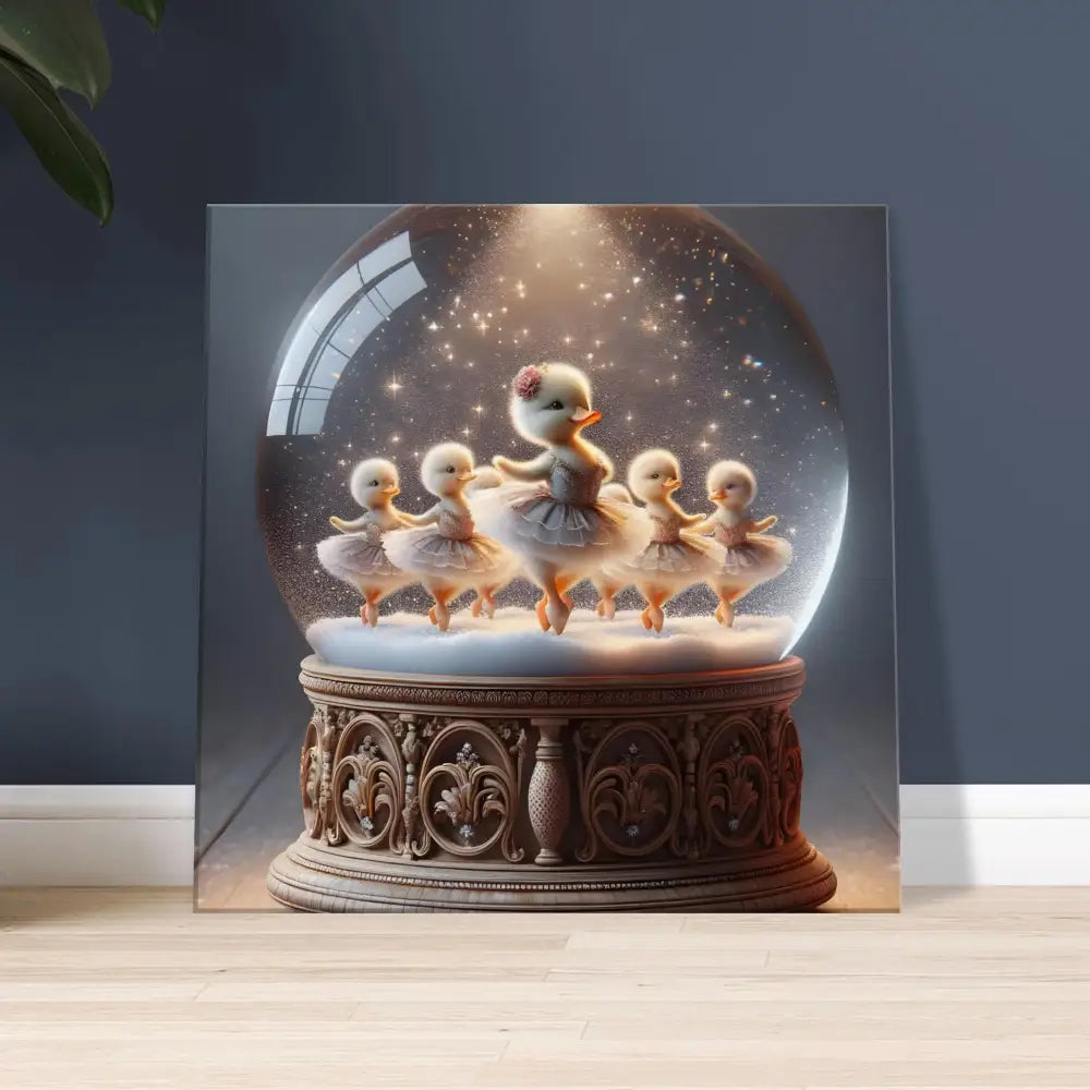 Duckling ballerina snow globe from Canvas – Snow Globe Ballerinas by PixiOnyx