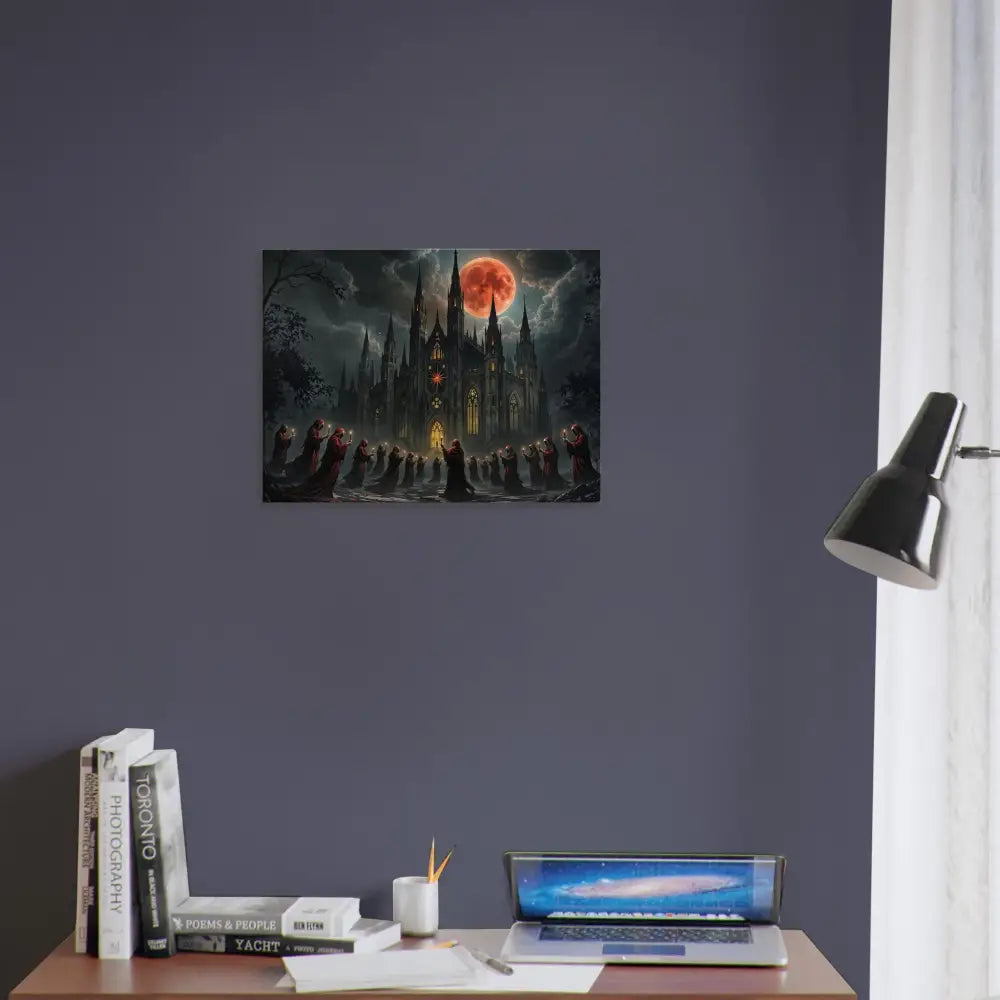 Mounted fantasy art print Canvas The Crimson Liturgy PixiOnyx Ritual Dreamscape Edition