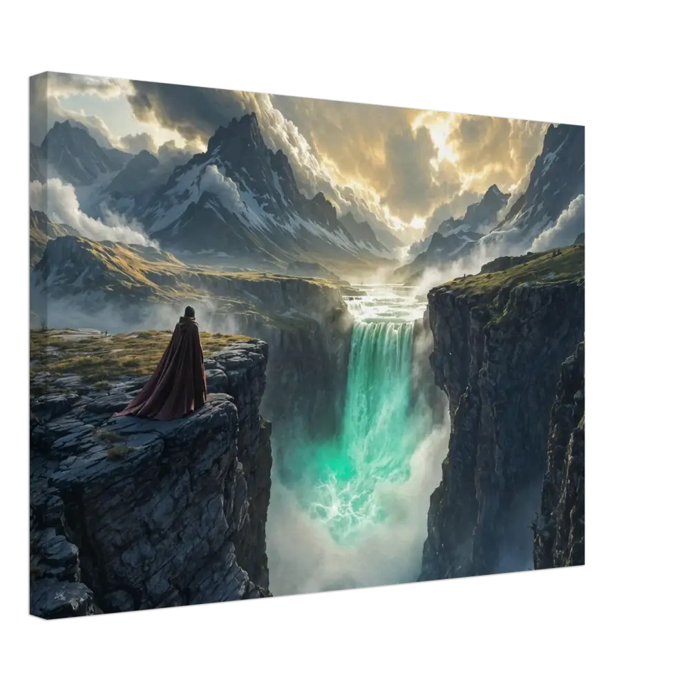 Fantasy landscape canvas print titled The Edge of Silence by PixiOnyx immersive nature display