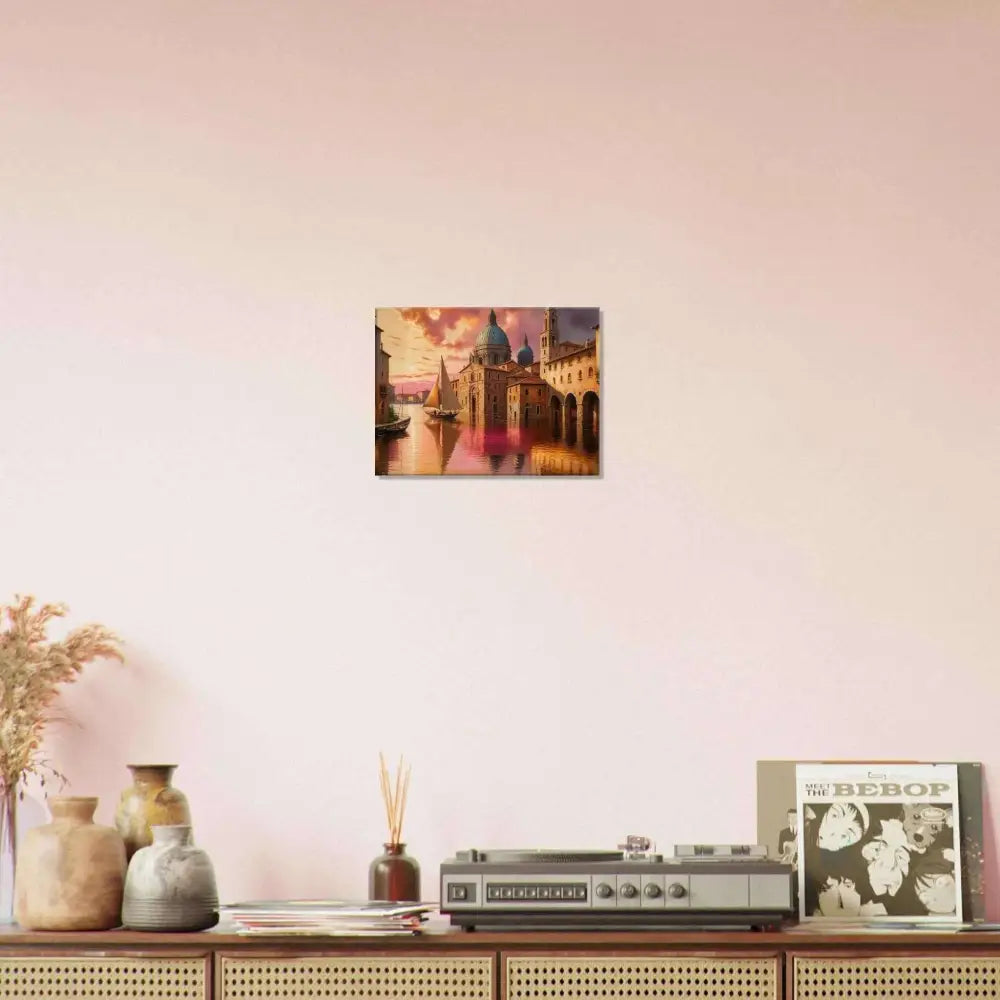 Colorful impressionistic Venetian Reverie painting on artist-grade cotton canvas with fade-resistant inks