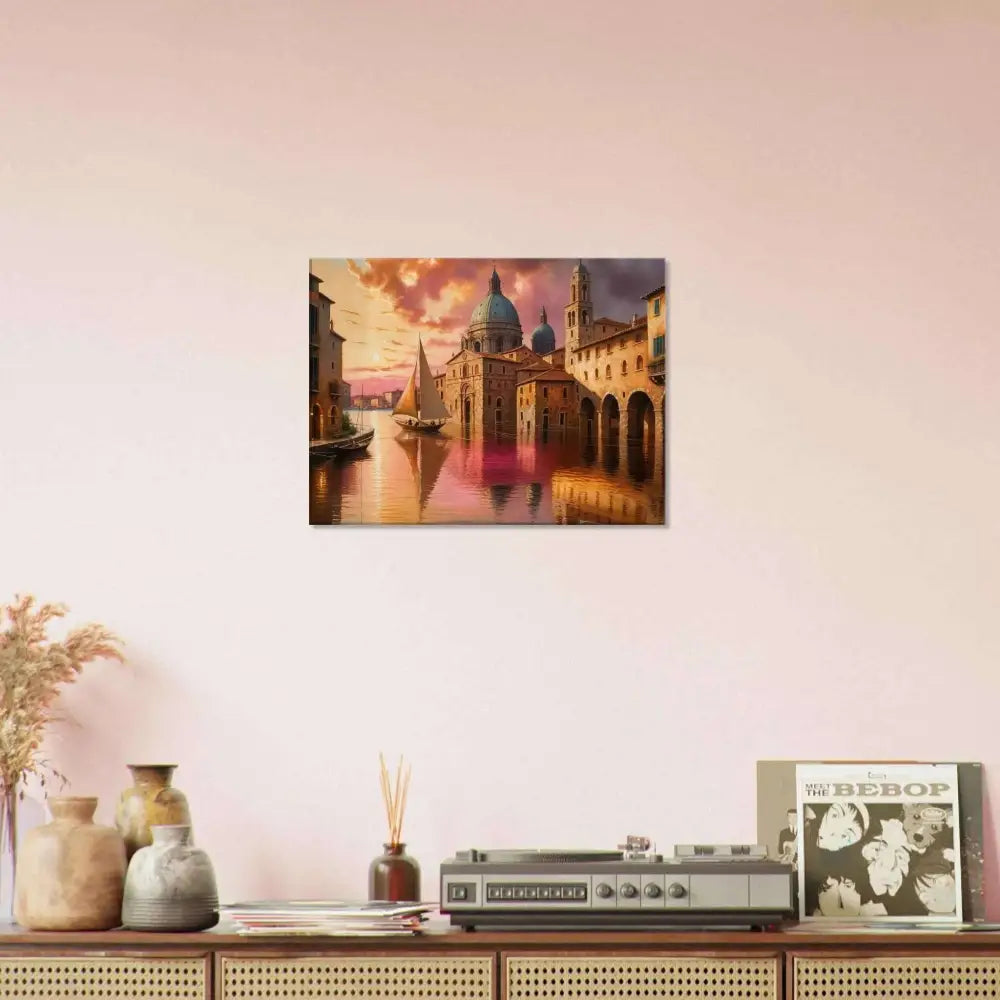 Vibrant Venetian Reverie painting on artist-grade cotton canvas with fade-resistant archival inks