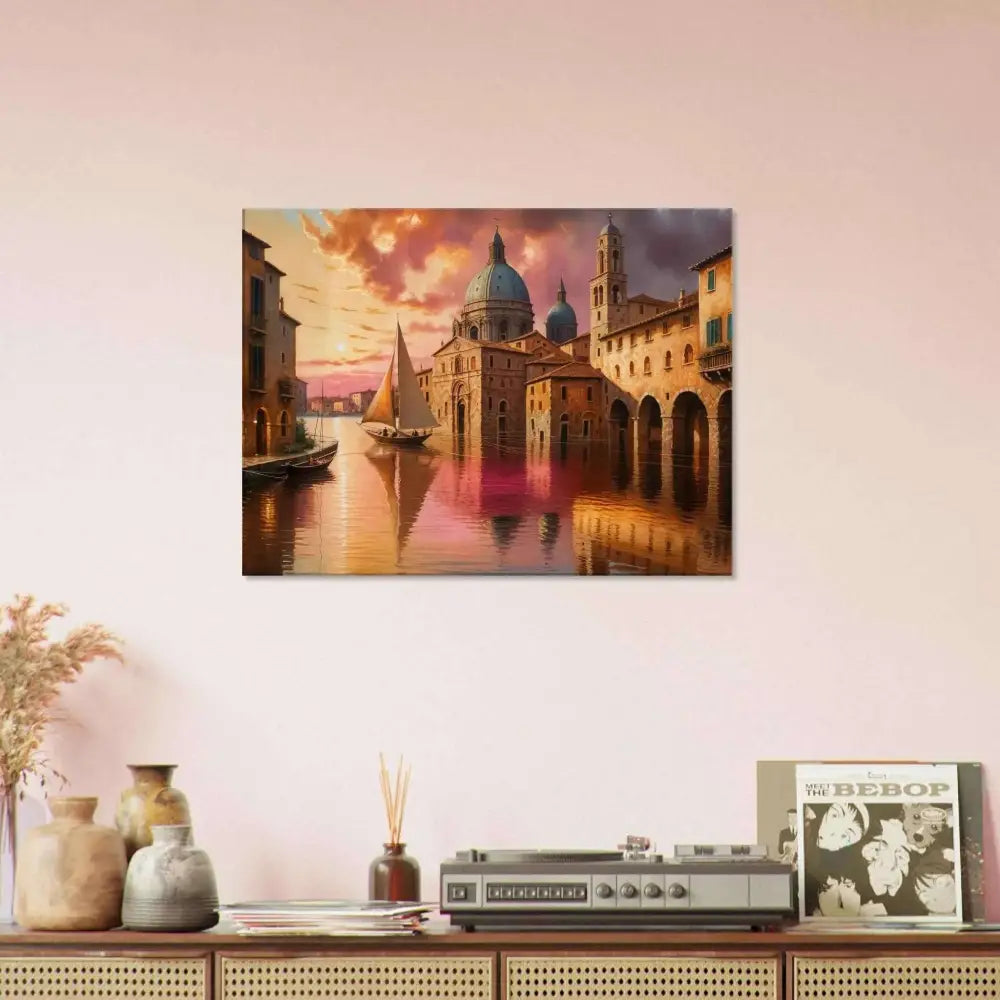 Colorful Venetian Reverie painting on artist-grade cotton canvas with fade-resistant archival inks