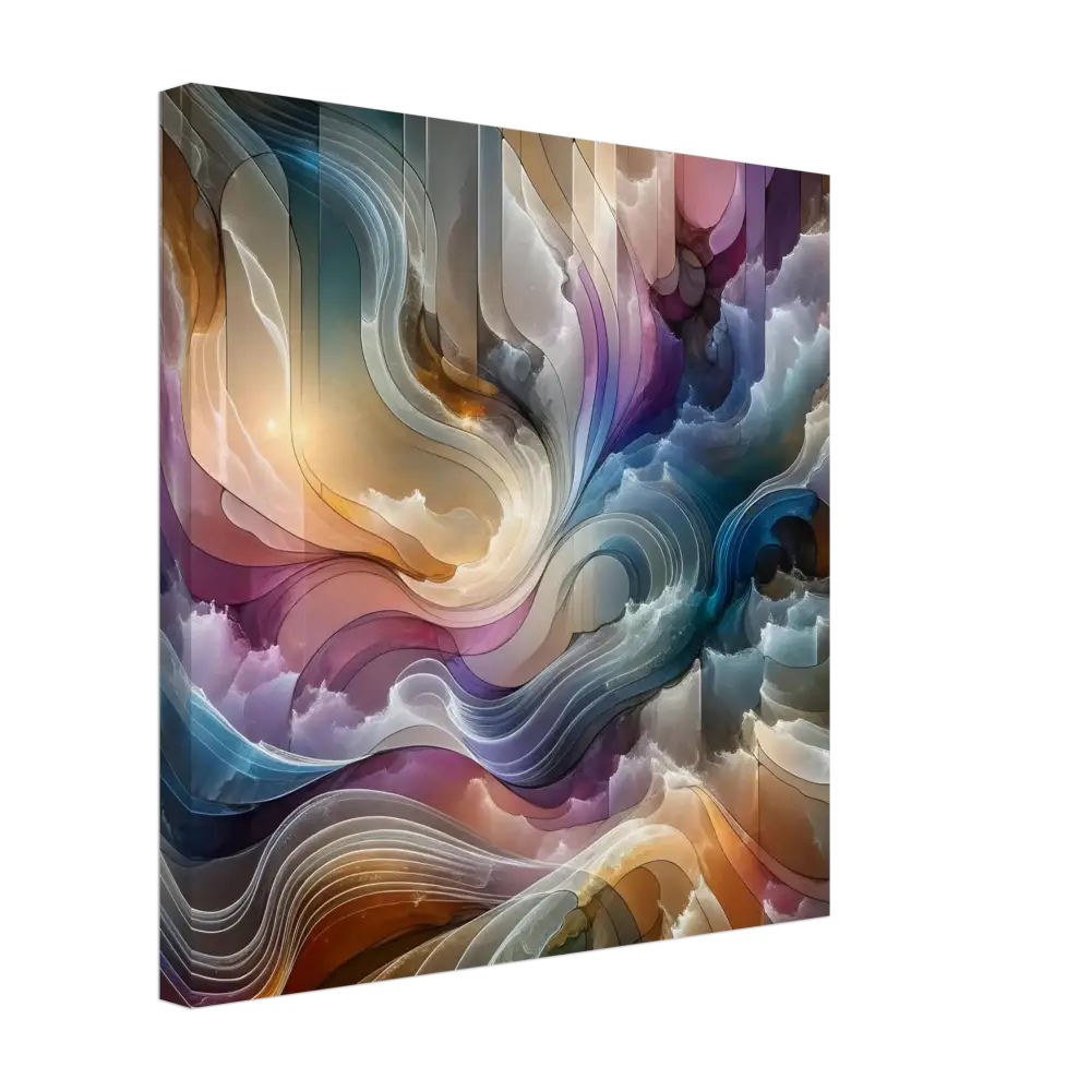 Abstract layered artwork from PixiOnyx Celestial Layer Flux Canvas Wall Art series