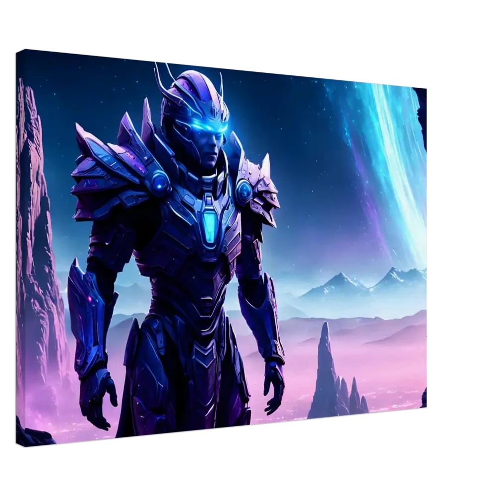 Futuristic armored warrior artwork for Celestial Vanguard Canvas Battleborn Starlight