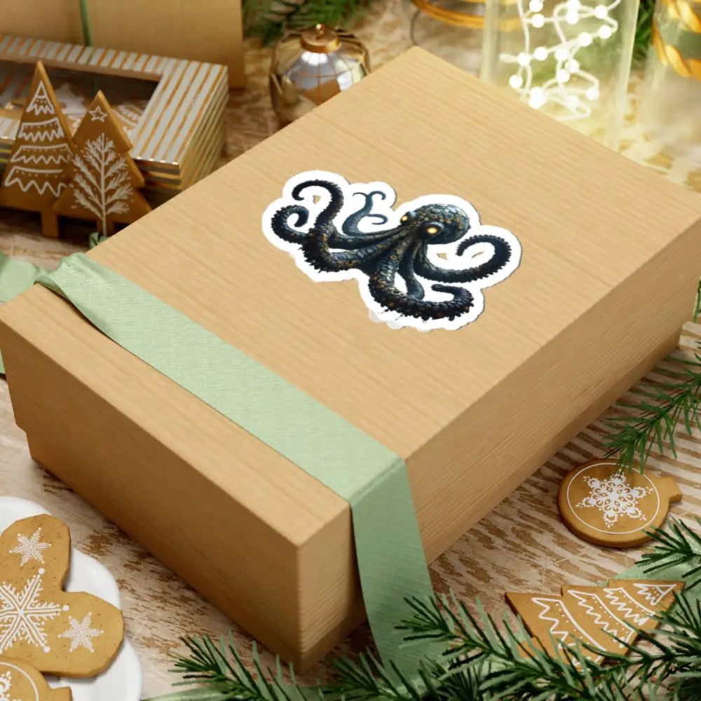 Steampunk Octopus Clocktopus Sticker on PixiOnyx Kiss-Cut Vinyl for stylish decor