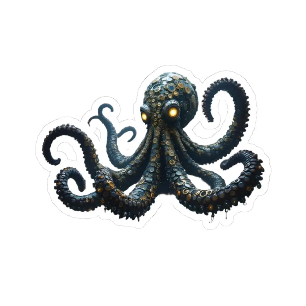 Steampunk-style octopus sticker displayed on Clocktopus Sticker by PixiOnyx