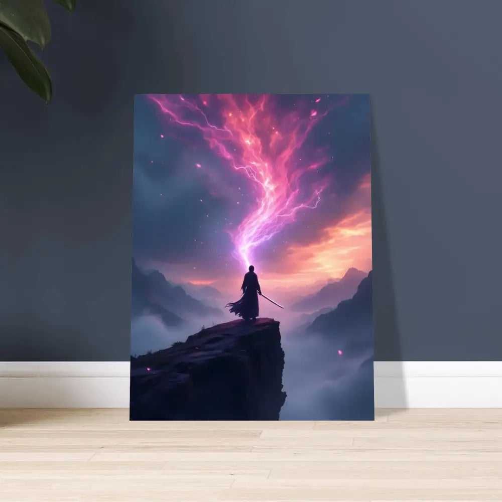 Fantasy art print titled Cosmic Cliff Poster The Edge of Power by PixiOnyx Fine Art