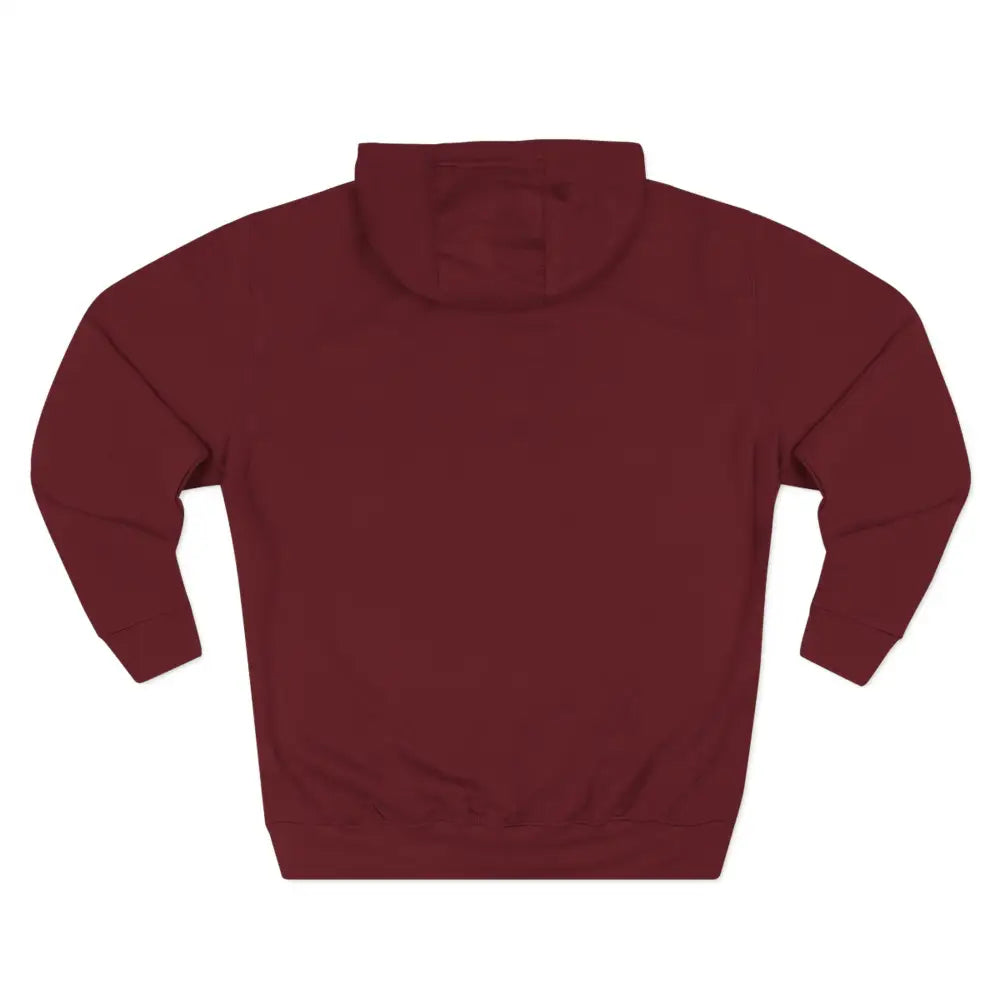 Maroon fleece hoodie with long sleeves and ribbed cuffs, cozy and delightful fleece hoodie for kids and teens