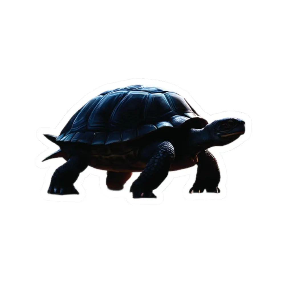Dark Tortoise Vinyl Sticker of a Sea Turtle for Marine Decoration
